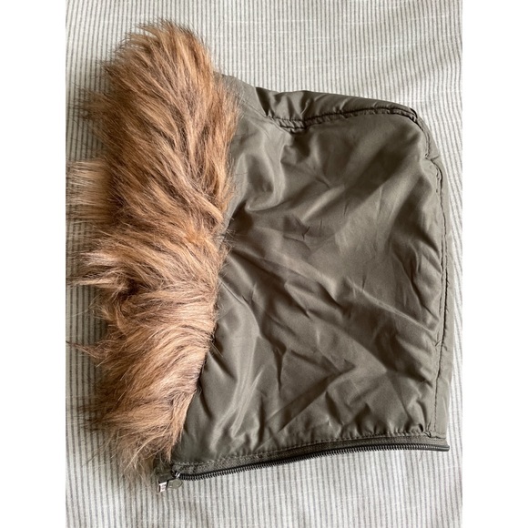 BONGO Olive Green Puffy Vest with Removable Hood - Picture 13 of 16